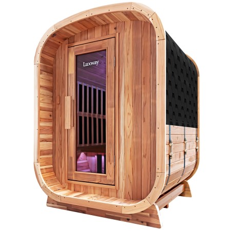 Outdoor infrared sauna for the patio with seating for 3 people