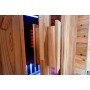 Outdoor infrared sauna for the patio with seating for 3 people