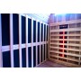 Outdoor infrared sauna for the patio with seating for 3 people