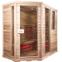Large infrared sauna for 5-6 people. Entry on the left.