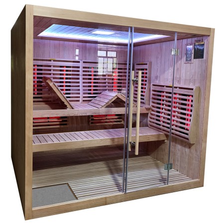A perfect sauna in a modern design with Tylö heater
