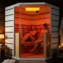 Exclusive corner sauna for 4 people. Two heating systems