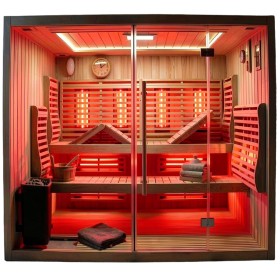A perfect sauna in a modern design with Tylö heater