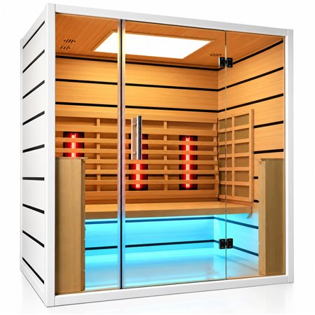 Infrared Sauna Select 3 people - Energy efficient sauna - A++ - Infrared full spectrum A.B.C deep heat + Carbon Wave