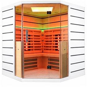 Infrared Sauna Select Corner - Energy efficient sauna - A++ - Infrared full spectrum A.B.C deep heat + Carbon Wave