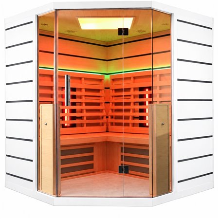 Infrared Sauna Select Corner - Energy efficient sauna - A++ - Infrared full spectrum A.B.C deep heat + Carbon Wave