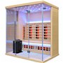 Multi sauna 3 persons combi - Traditional sauna heater & energy-saving infrared system