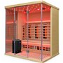 Multi sauna 3 persons combi - Traditional sauna heater & energy-saving infrared system