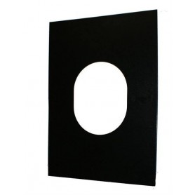 Chimney accessories for sauna ovens Cover plate to attach rubber socket to. Black