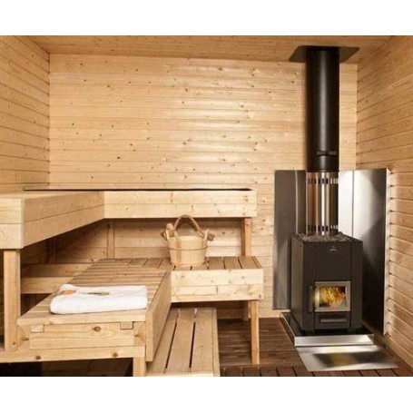 Accessories for wood-fired sauna heaters Wall protection plate stainless steel 750x1150