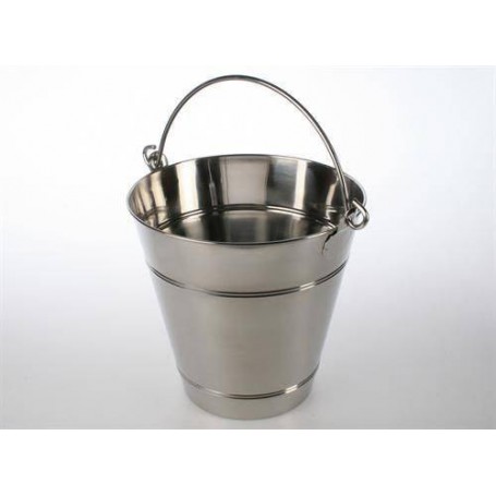Accessories for a heated sauna heater Wood / Sauna bucket 12 Liter, Stainless