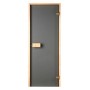 Sauna doors size 6x18 Sauna door 6x18 Classic with gray-tinted glass and pine frame
