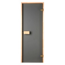 Sauna doors size 6x19 Sauna door 6x19 Classic with smoke gray glass and pine frame