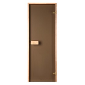 Sauna doors size 8x19 Sauna doors 8x19 Classic with bronze glass and pine frame