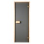 Sauna doors size 7x20 Sauna door 7x20 Classic in gray glass and pine frame Smoke gray glassKarm in pine