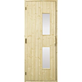 Sauna doors in wood Sauna door 7x21 wood, clear glass Gran Clear glass