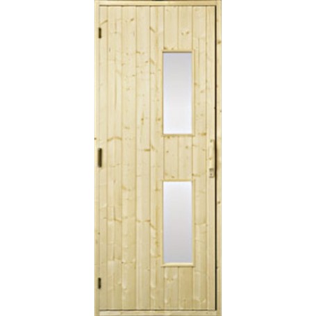 Sauna doors in wood Sauna door 8x19 wood, clear glass Gran Clear glass