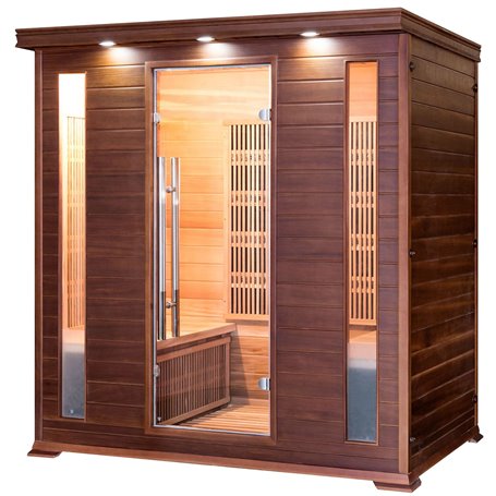 Sauna Infrared for 3-4 persons Apollon Tourmaline 4 persons Infra-sauna for 4 personsSize: 1750 x 1200 x 1900 mmWood: Ce