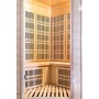 Corner sauna Infrared Apollon Tourmaline Corner Hemlock Infra-sauna for 4 personsSize: 1500 x 1500 x 1900 mmWood: Hemlock