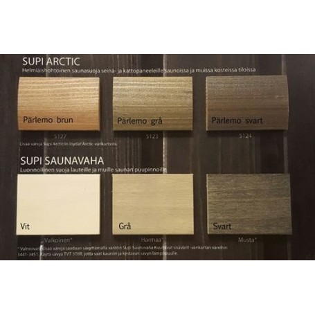 Sauna wax with Black Pearl tone for sauna panel, extends and protects