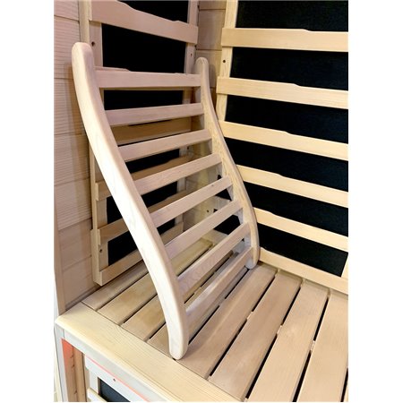 Canadian Red Cedar Wood Sauna Backrest - Ergonomic S-Shape For Barrel & Infrared Saunas