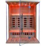 Multi sauna 3 persons combi - Traditional sauna heater & energy-saving infrared system