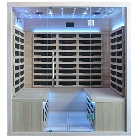 Infrared Sauna Glossy white glazed - Energy efficient sauna - A++ - Carbon Wave