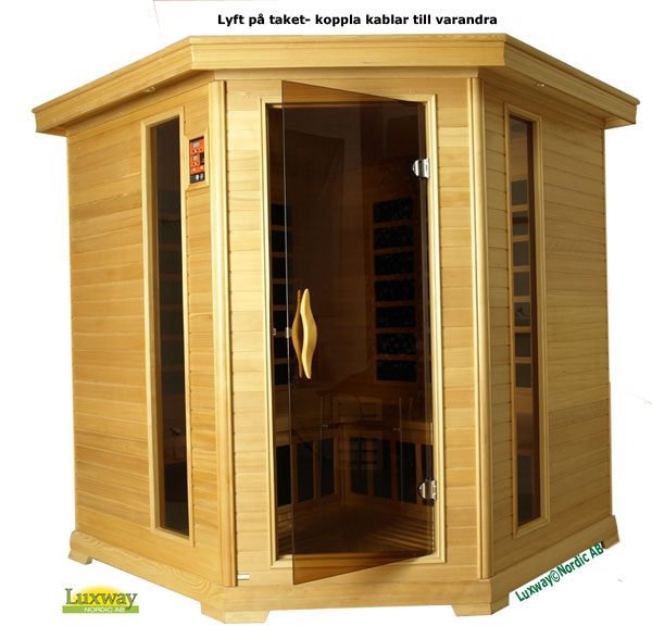 Mount the sauna roof